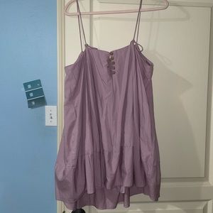 FREE PEOPLE XL PURPLE MINI TRAPEZE DRESS
